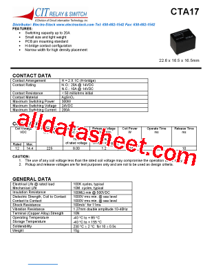 CTA171H12VDC型号图片