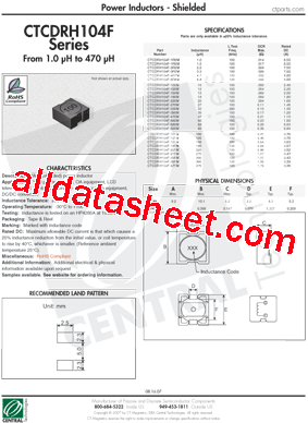 CTCDRH104F-331M型号图片