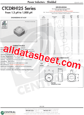 CTCDRH125F-221M型号图片