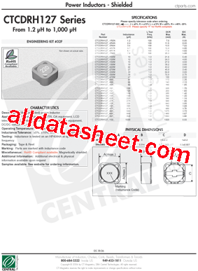 CTCDRH127F-391M型号图片