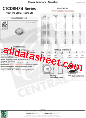 CTCDRH74-331M型号图片