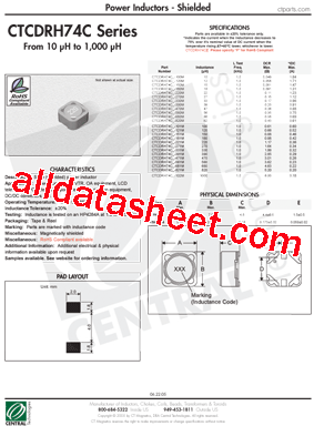 CTCDRH74C-560M型号图片