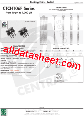 CTCH106F-150M型号图片