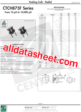 CTCH875F型号图片