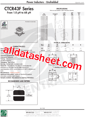 CTCR43F-8R2M型号图片