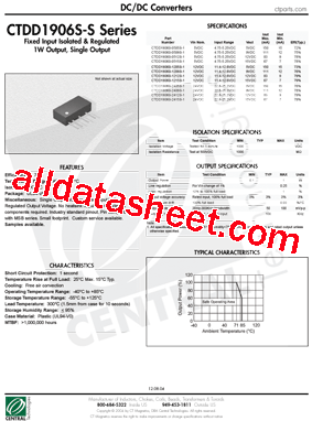 CTDD1906S-1212S-1型号图片