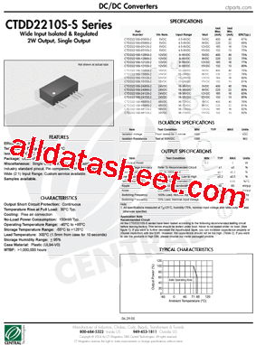 CTDD2210S-0505S-2型号图片