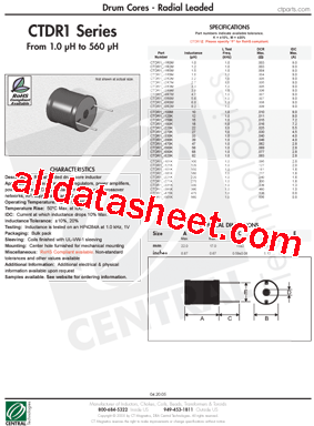 CTDR1-100M型号图片