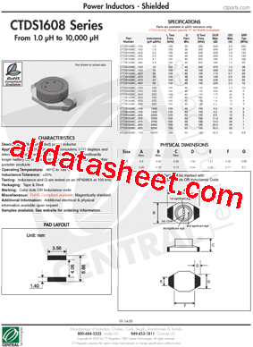 CTDS1608C-334型号图片