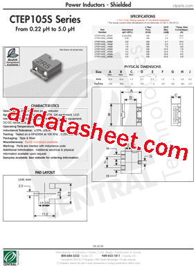CTEP105SF-4R0M型号图片