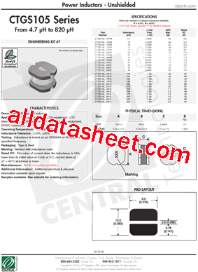 CTGS105-100M型号图片