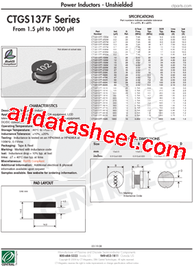 CTGS137F-2R7M型号图片