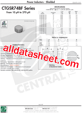 CTGSR74BF-221M型号图片