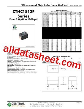 CTHC1812F型号图片