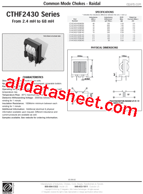 CTHF2430-203M1R0型号图片