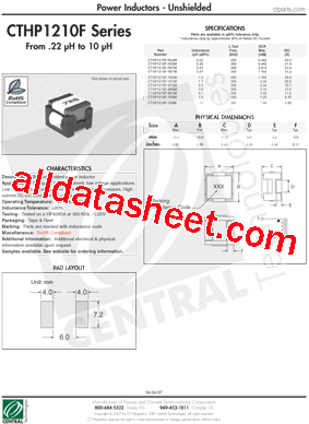 CTHP1210F-R22M型号图片