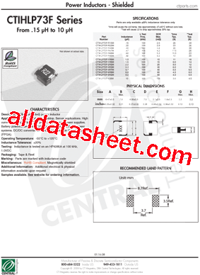 CTIHLP73F-1R5M型号图片