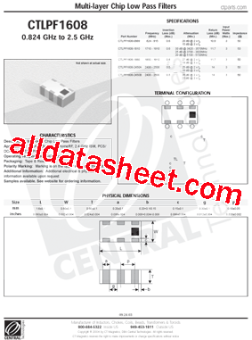 CTLPF1608-1810型号图片