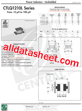 CTLQ1210L-4R7M型号图片