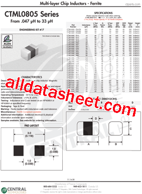 CTML0805-3R3M型号图片