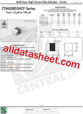 CTML0805HCF-4R7M型号图片