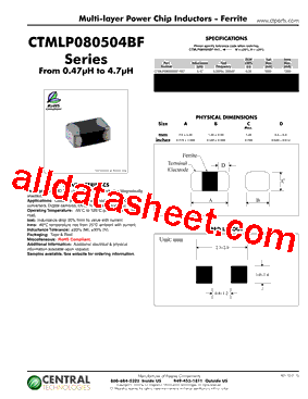 CTMLP080504BF-1R0型号图片
