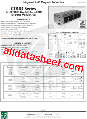 CTRJG26D11003A型号图片