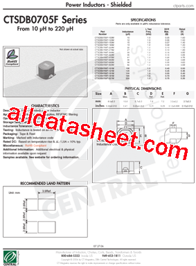 CTSDB0705F-180M型号图片