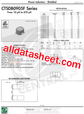 CTSDB0905F-471M型号图片