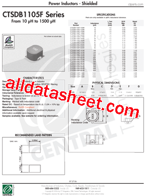CTSDB1105F-122M型号图片