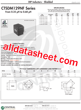 CTSDM129NF-R47M型号图片