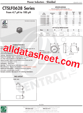 CTSLF0628TF-470M型号图片