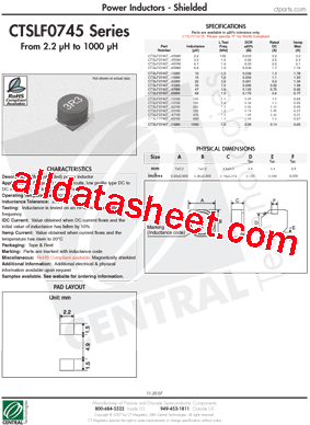 CTSLF0745T-3R3M型号图片