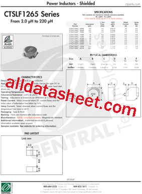 CTSLF1265T-221M型号图片