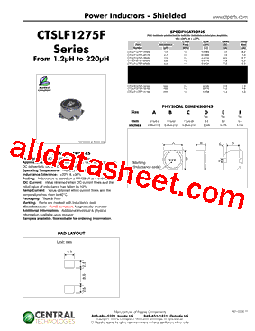 CTSLF1275F-151M型号图片