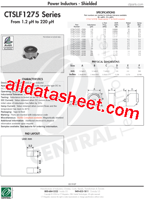 CTSLF1275T-330M型号图片