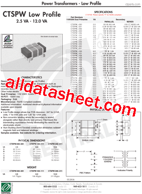 CTSPWF-059型号图片