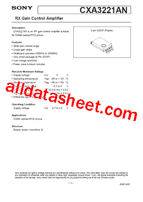 CXA3221AN型号图片