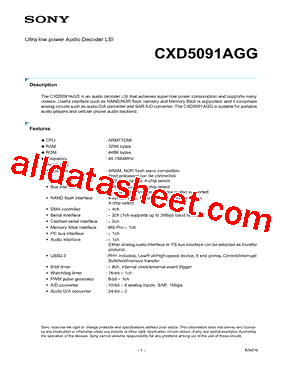 CXD5091AGG型号图片