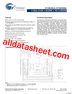 CY14B104LA-BA20XI型号图片