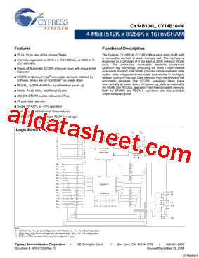 CY14B104N-ZS45XIT型号图片