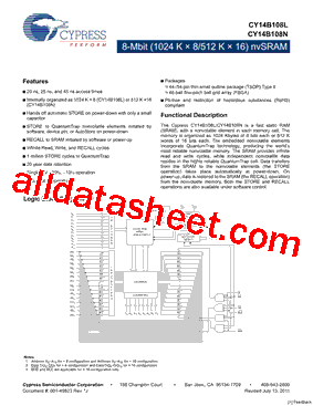 CY14B108L-ZS45XIT型号图片