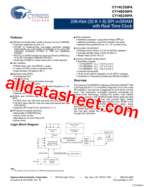 CY14C256PA型号图片