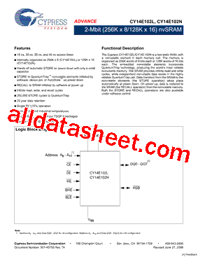 CY14E102N-ZSP45XIT型号图片