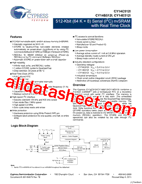 CY14E512I型号图片