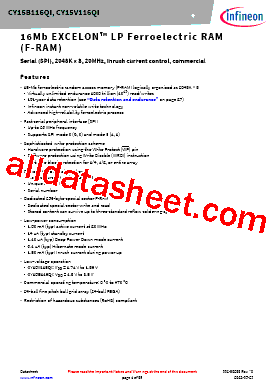 CY15B116QI型号图片