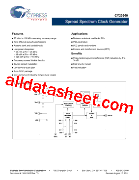 CY25560SXI型号图片