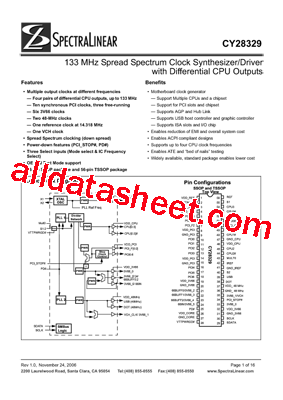 CY28329ZXCT型号图片