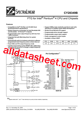 CY28349BOC型号图片