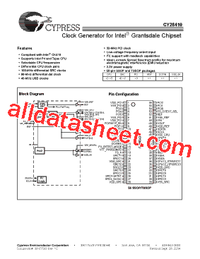 CY28410ZXC型号图片